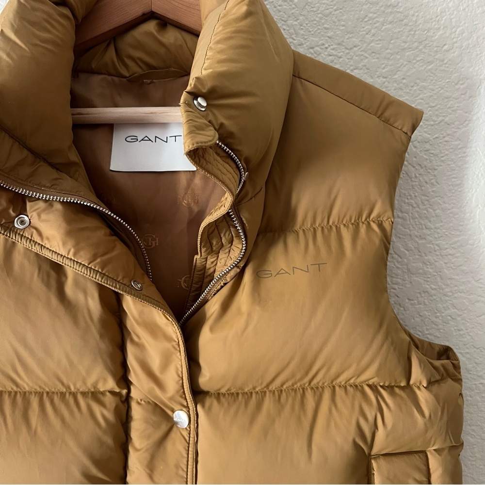 GANT Cloud Down Vest in Cocao Brown Size Small NWOT - Picture 3 of 13